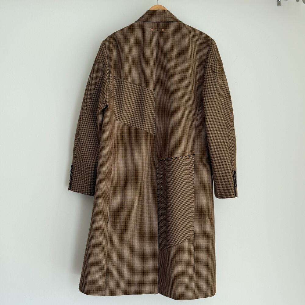 Andersson Bell Coat Womens Medium Wool Blend Checked Houndstooth Patchwork Japan - Picture 11 of 16